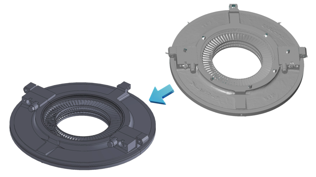 Skan 3D i model CAD turbiny